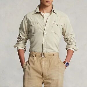 Polo Ralph Lauren Garment-Dyed Denim Western Shirt